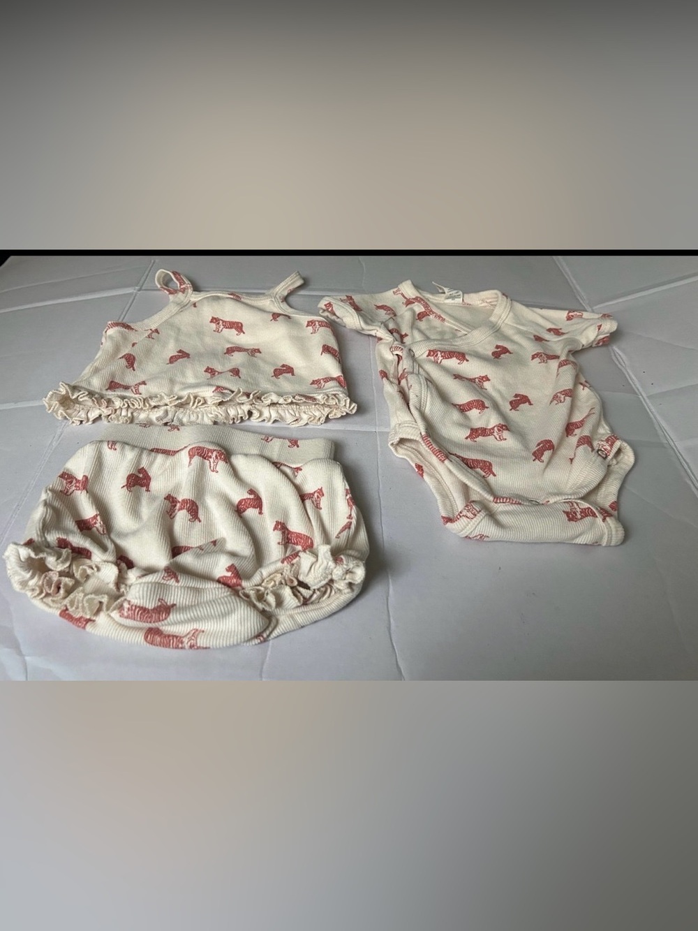 3pc Kate Quinn Kimono Bodysuit / Bloomer & Sleeveless Tank with Tiger Print
